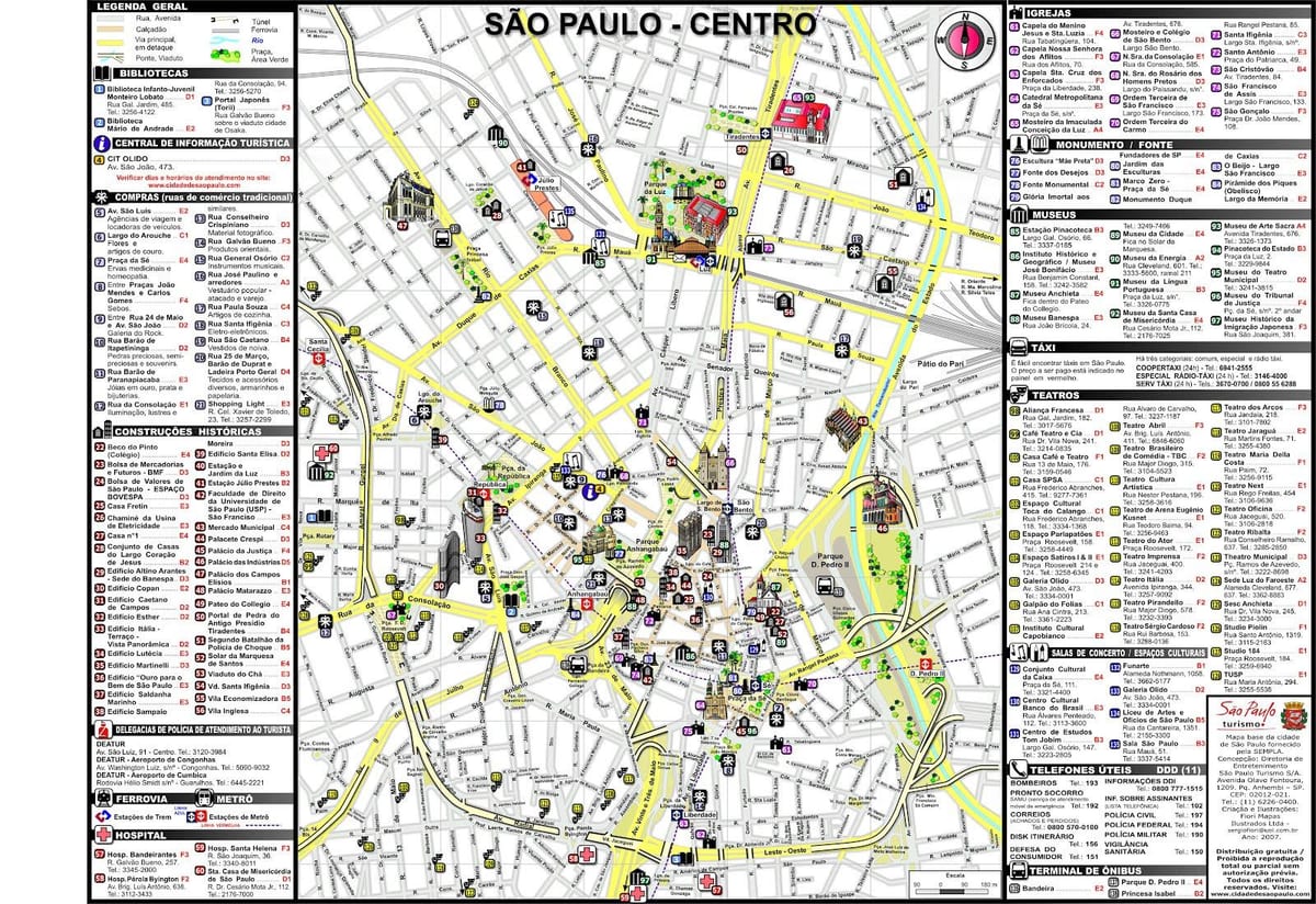 São Paulo touris kat jeyografik
