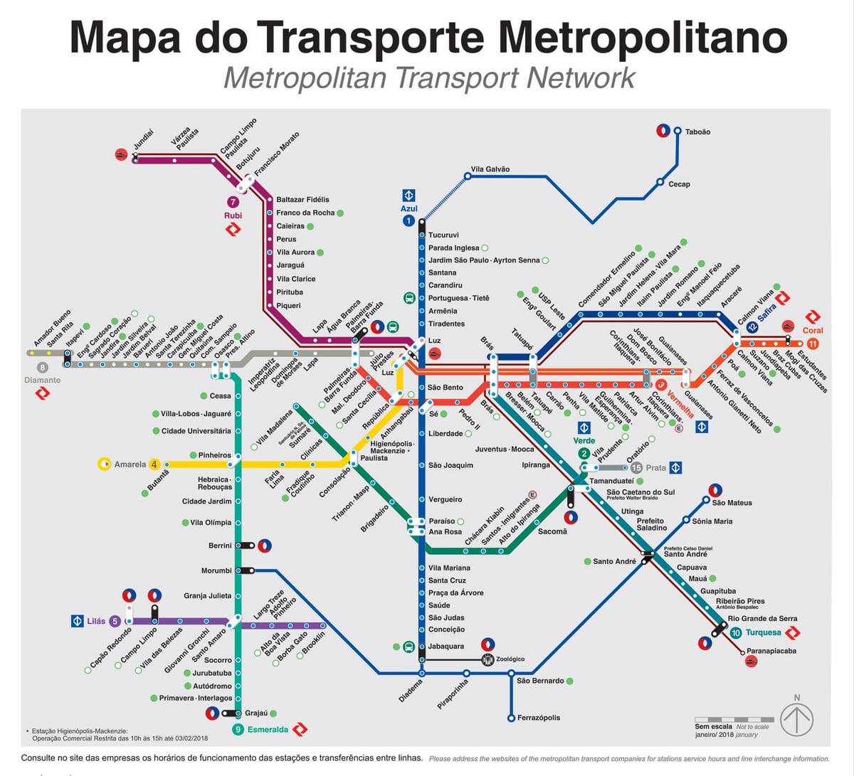 São Paulo transpò kat jeyografik