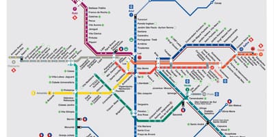 São Paulo transpò kat jeyografik